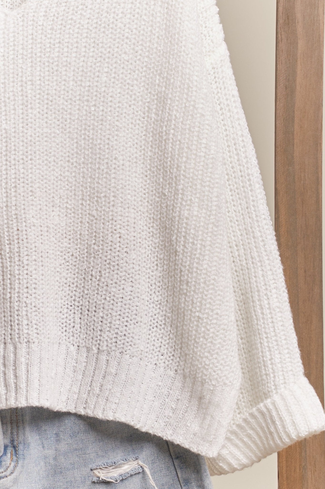 Brighton Ripped Neck Loose Fit Sweater - Westly