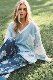Brixton Patchwork Floral Waffle Pullover - Westly
