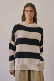 Broad Horizons Oversized Knit Sweater - Westly