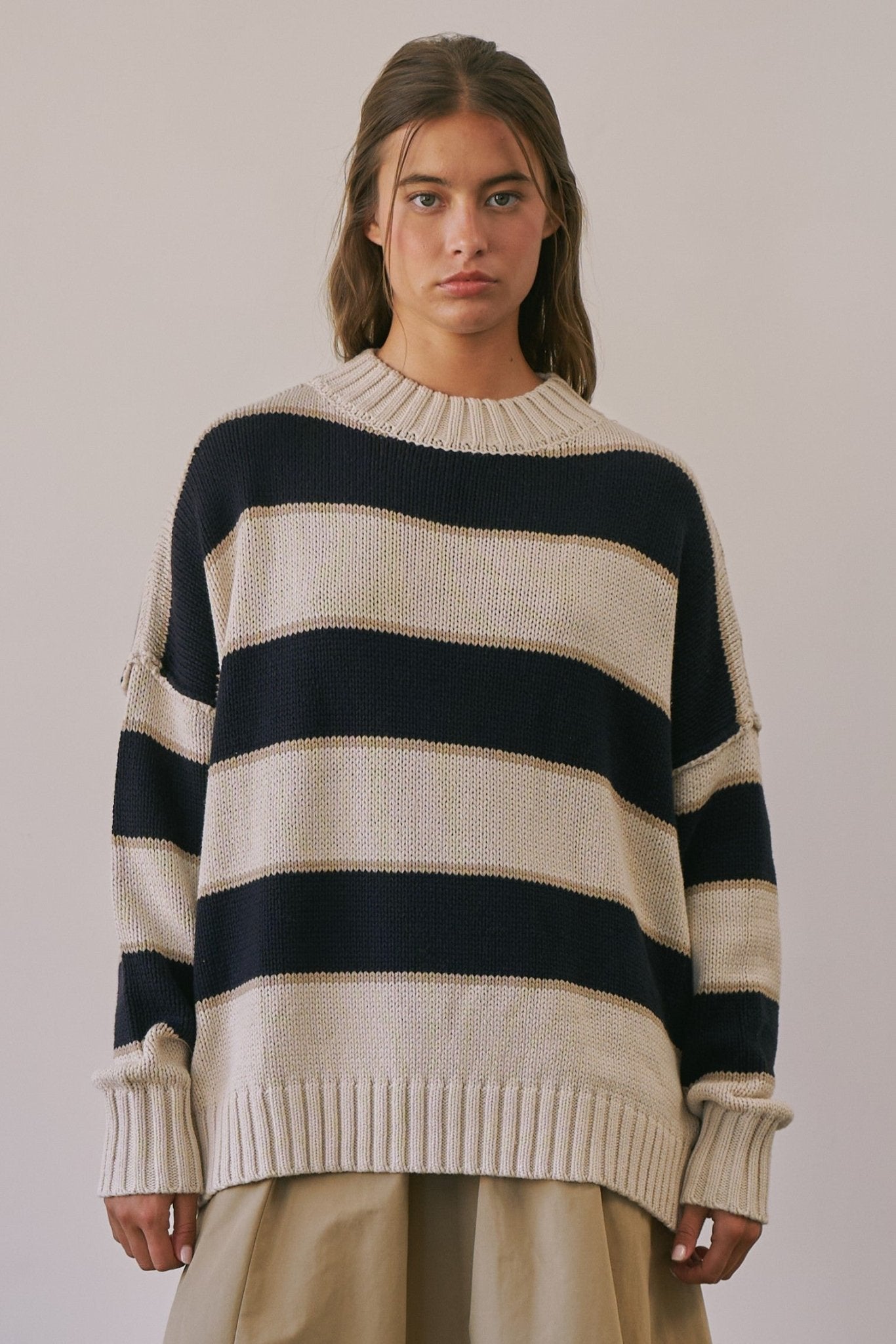 Broad Horizons Oversized Knit Sweater - Westly