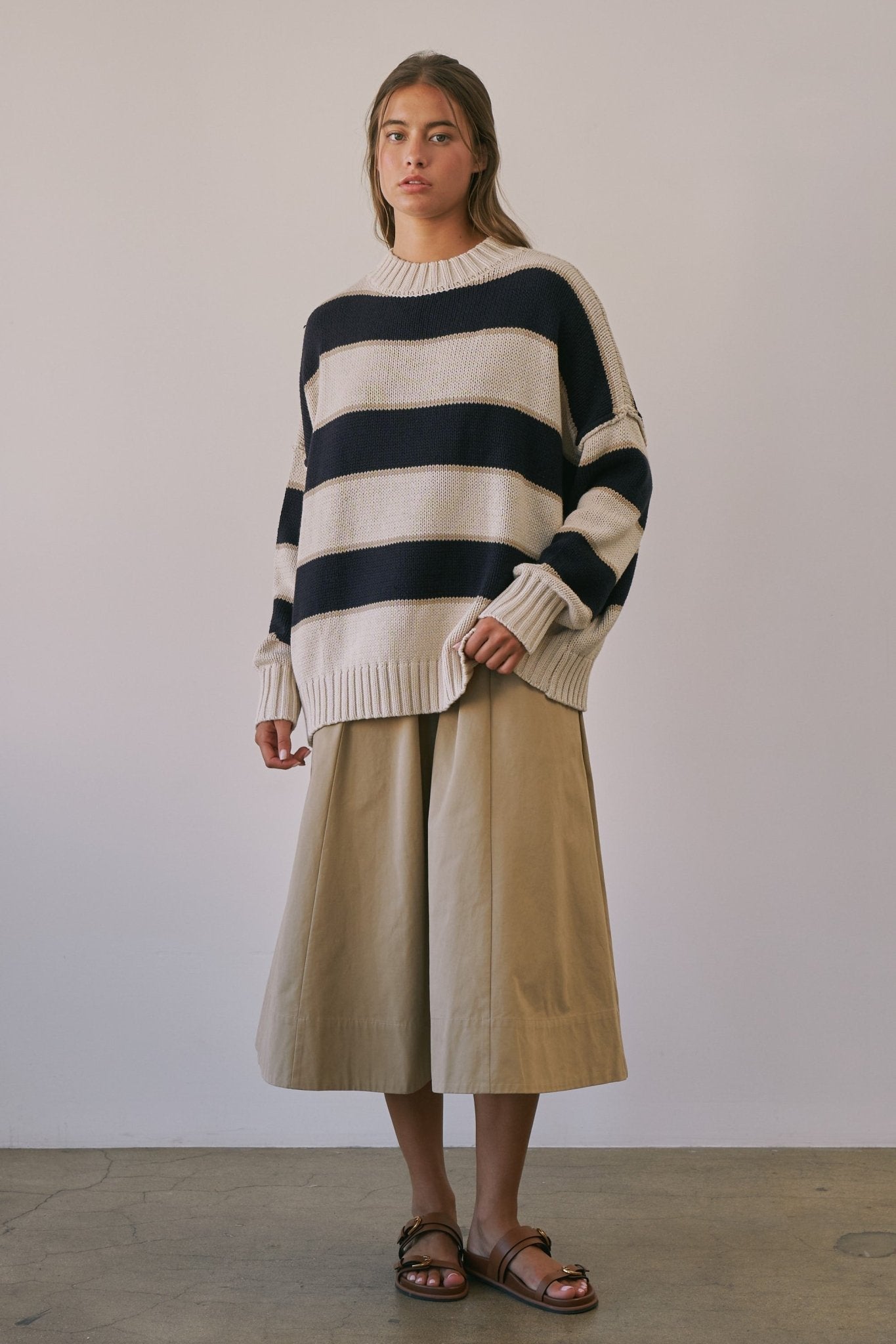 Broad Horizons Oversized Knit Sweater - Westly