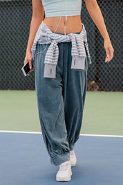 Bungalow Washed Cotton Balloon Pants in Deep Jungle, photo 3