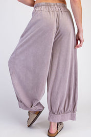 Bungalow Washed Cotton Balloon Pants in Mocha, photo 3