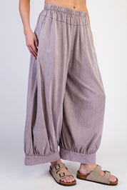 Bungalow Washed Cotton Balloon Pants in Mocha, photo 4