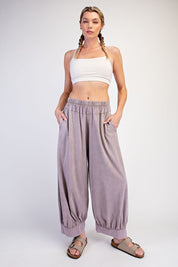 Bungalow Washed Cotton Balloon Pants in Mocha, photo 5