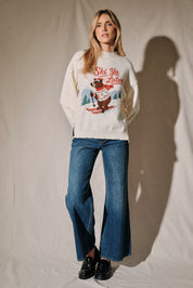 Bunny Hill Ski Bear Mock Neck Sweater - Westly