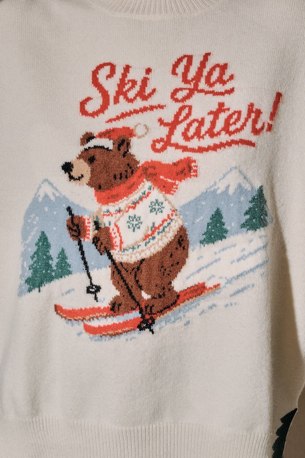 Bunny Hill Ski Bear Mock Neck Sweater - Westly