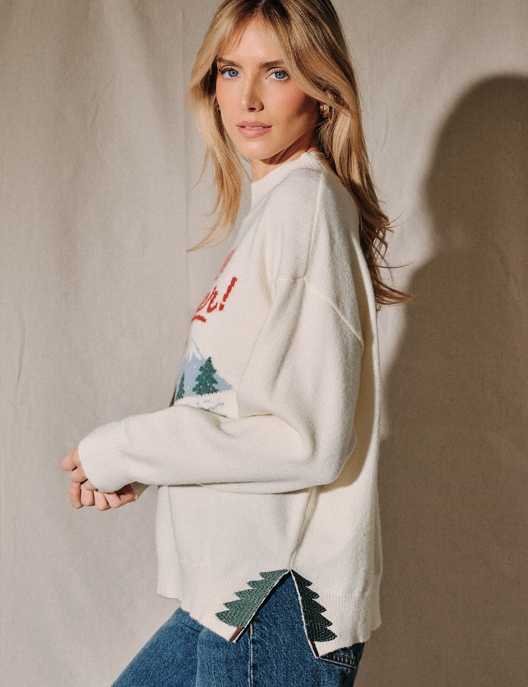 Bunny Hill Ski Bear Mock Neck Sweater - Westly