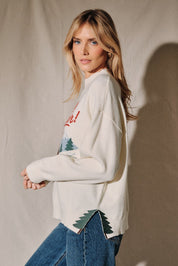 Bunny Hill Ski Bear Mock Neck Sweater - Westly