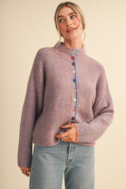 Button Collector Textured Stripe Knit Cardigan - Westly