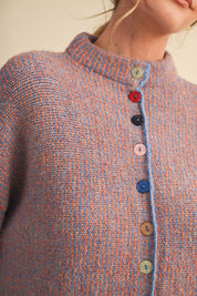 Button Collector Textured Stripe Knit Cardigan - Westly