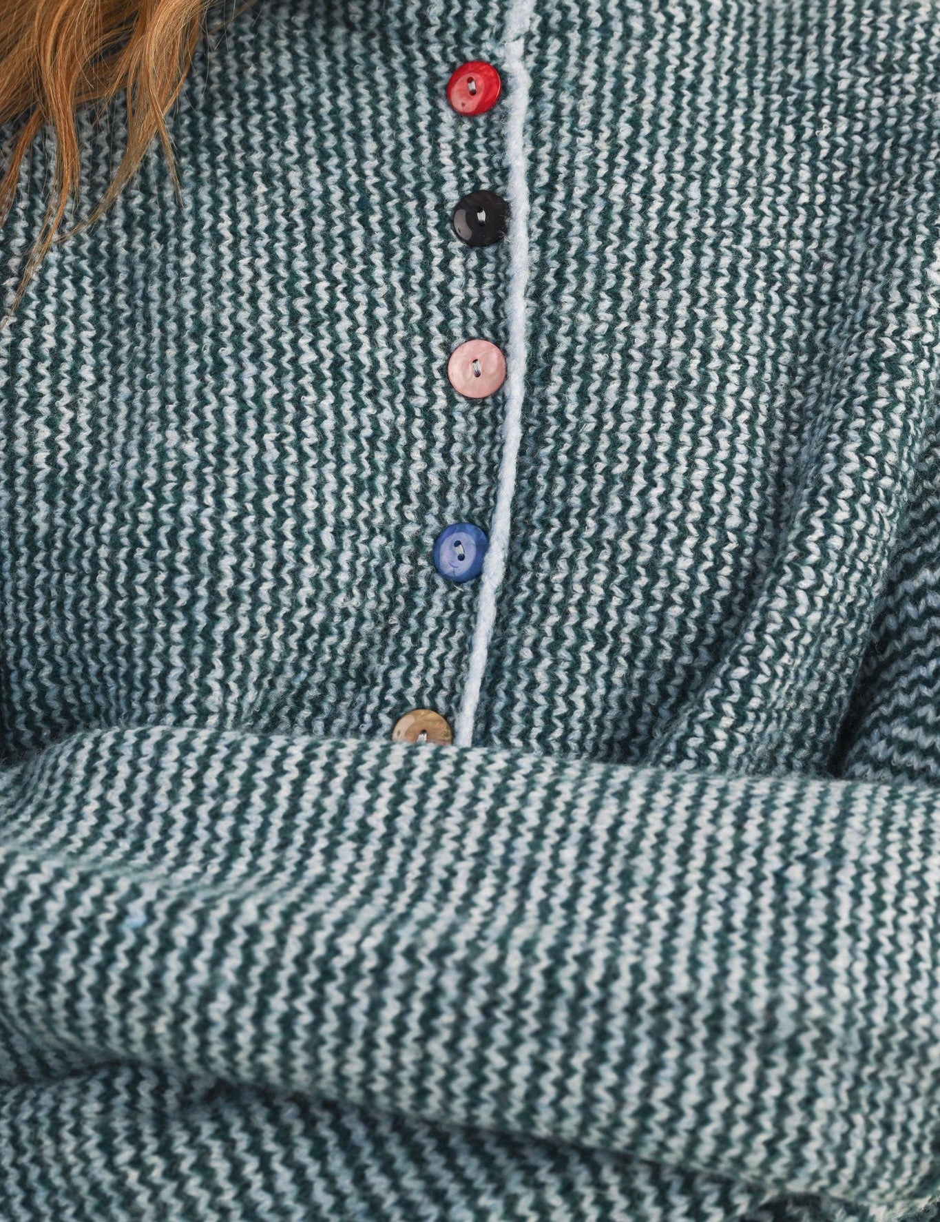 Button Collector Textured Stripe Knit Cardigan - Westly