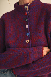 Button Collector Textured Stripe Knit Cardigan - Westly