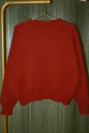 By the Mantel Stocking Motif Knit Sweater - Westly