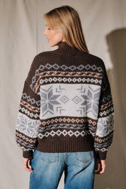 Cabin Fever Snowflake Zip Cardigan - Westly