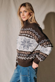 Cabin Fever Snowflake Zip Cardigan - Westly