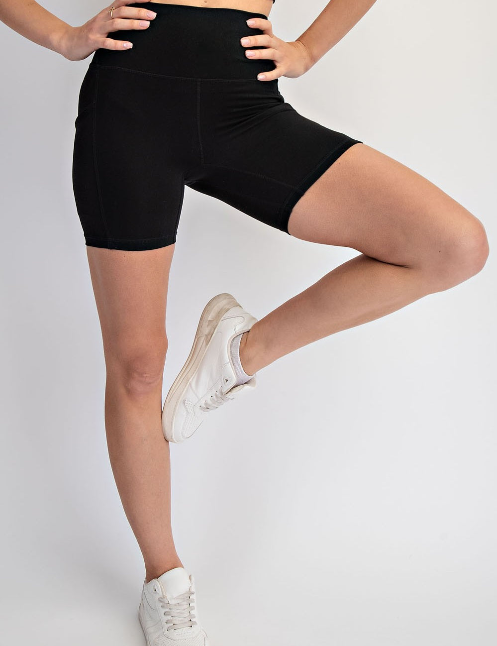 Cadence Six-Inch Pocket Bike Shorts in Black, photo 1