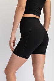 Cadence Six-Inch Pocket Bike Shorts in Black, photo 3