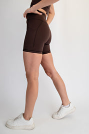 Cadence Six-Inch Pocket Bike Shorts in Espresso, photo 3