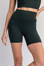 Cadence Six-Inch Pocket Bike Shorts in Regency Green, photo 1