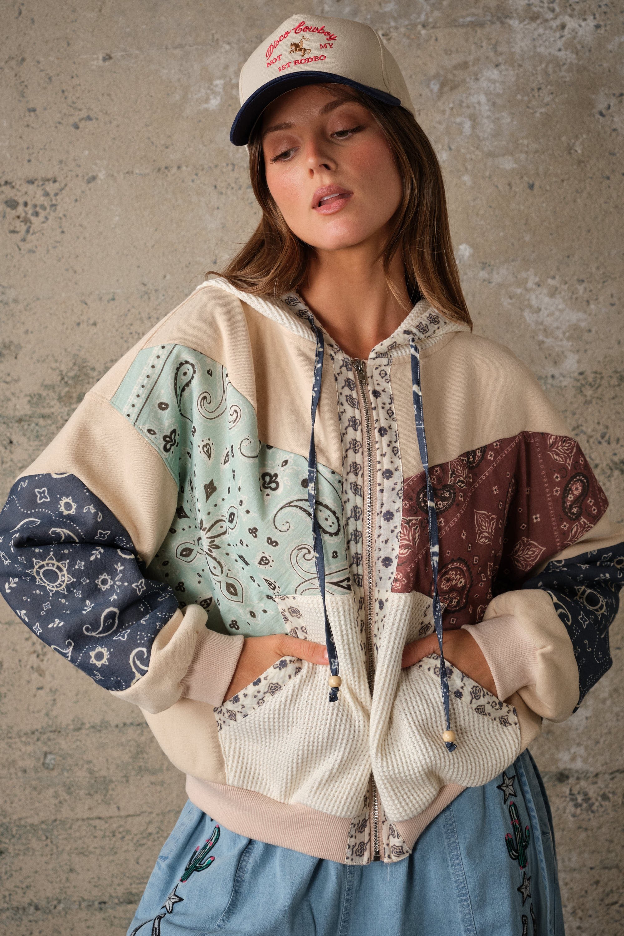 Calloway Paisley Patchwork Jacket - Beige Multi