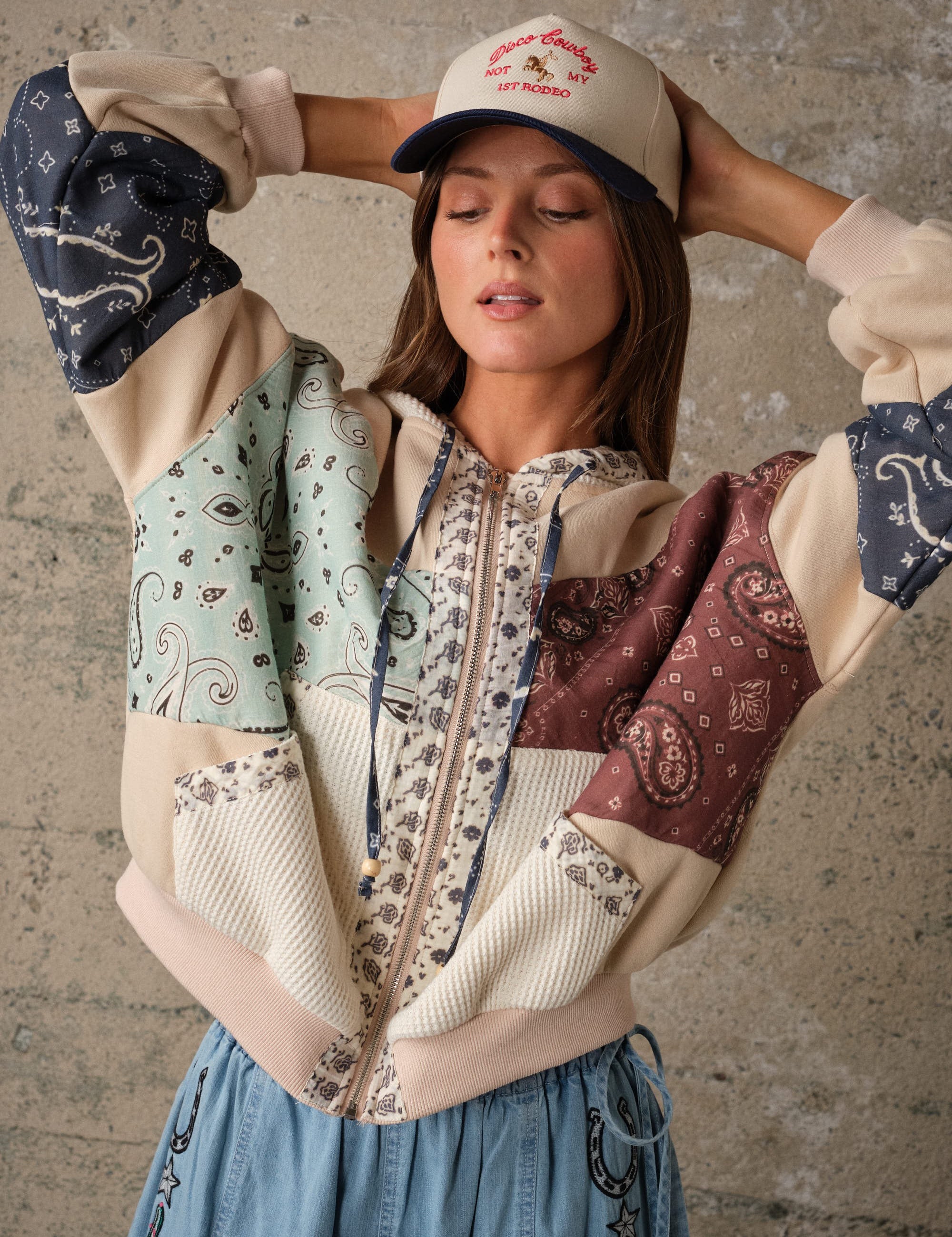 Calloway Paisley Patchwork Jacket - Beige Multi
