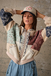 Calloway Paisley Patchwork Jacket - Beige Multi