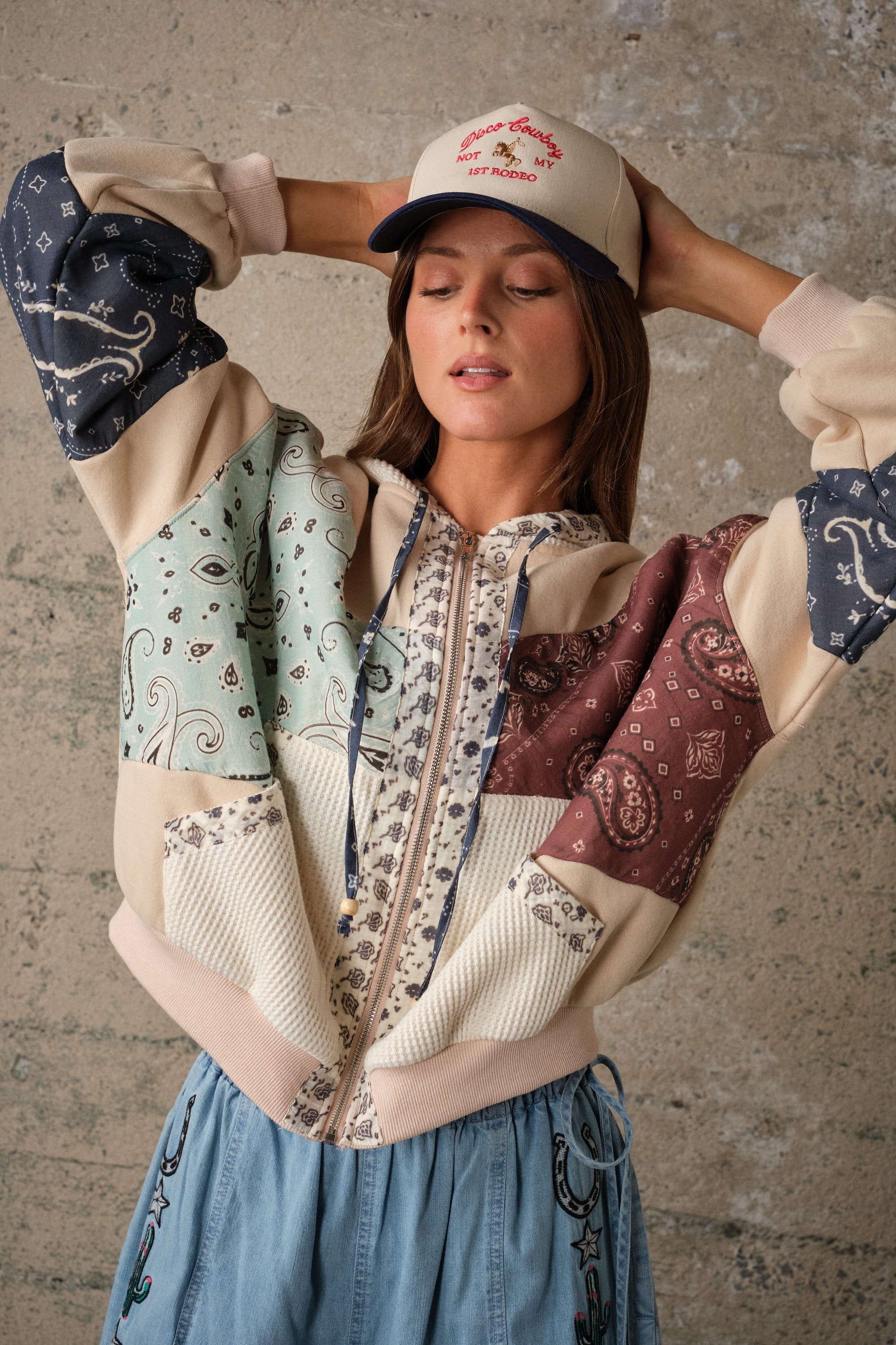 Calloway Paisley Patchwork Jacket - Beige Multi