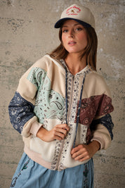 Calloway Paisley Patchwork Jacket - Beige Multi