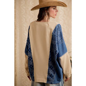 Cambria French Terry Star Patch Top - Westly