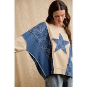 Cambria French Terry Star Patch Top - Westly