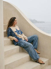 Cambria French Terry Star Patch Top - Westly