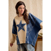 Cambria French Terry Star Patch Top - Westly