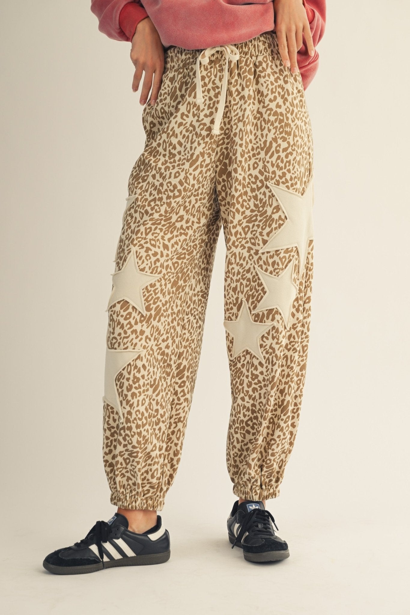 Camille Vintage Leopard Elastic Waist Casual Pants - Westly