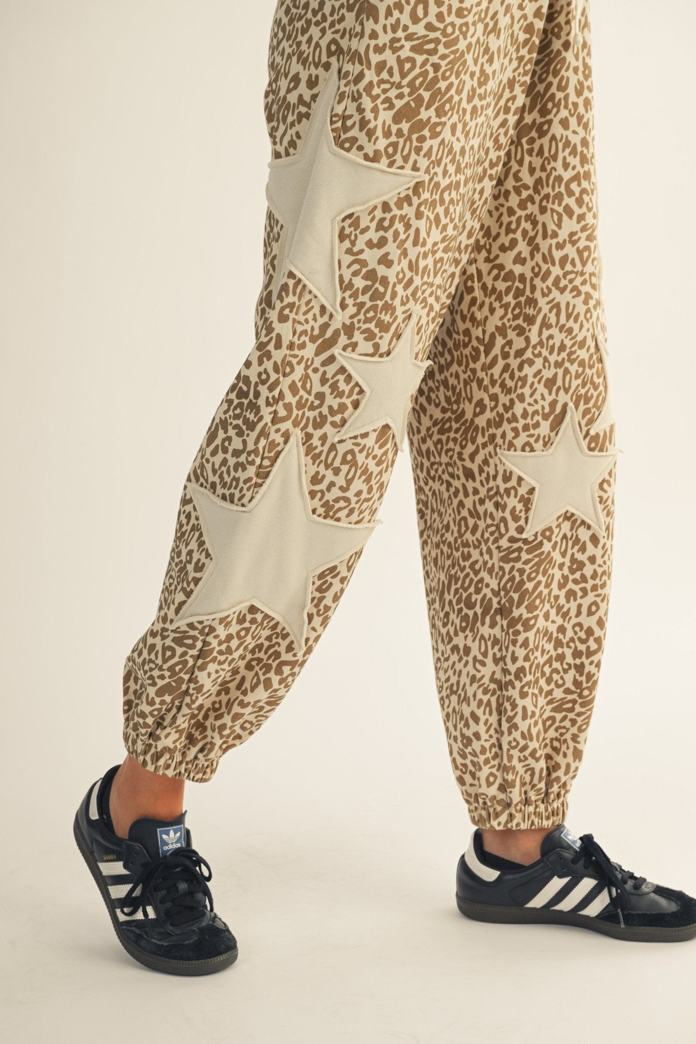 Camille Vintage Leopard Elastic Waist Casual Pants - Westly