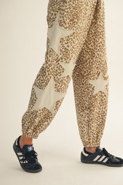 Camille Vintage Leopard Elastic Waist Casual Pants - Westly