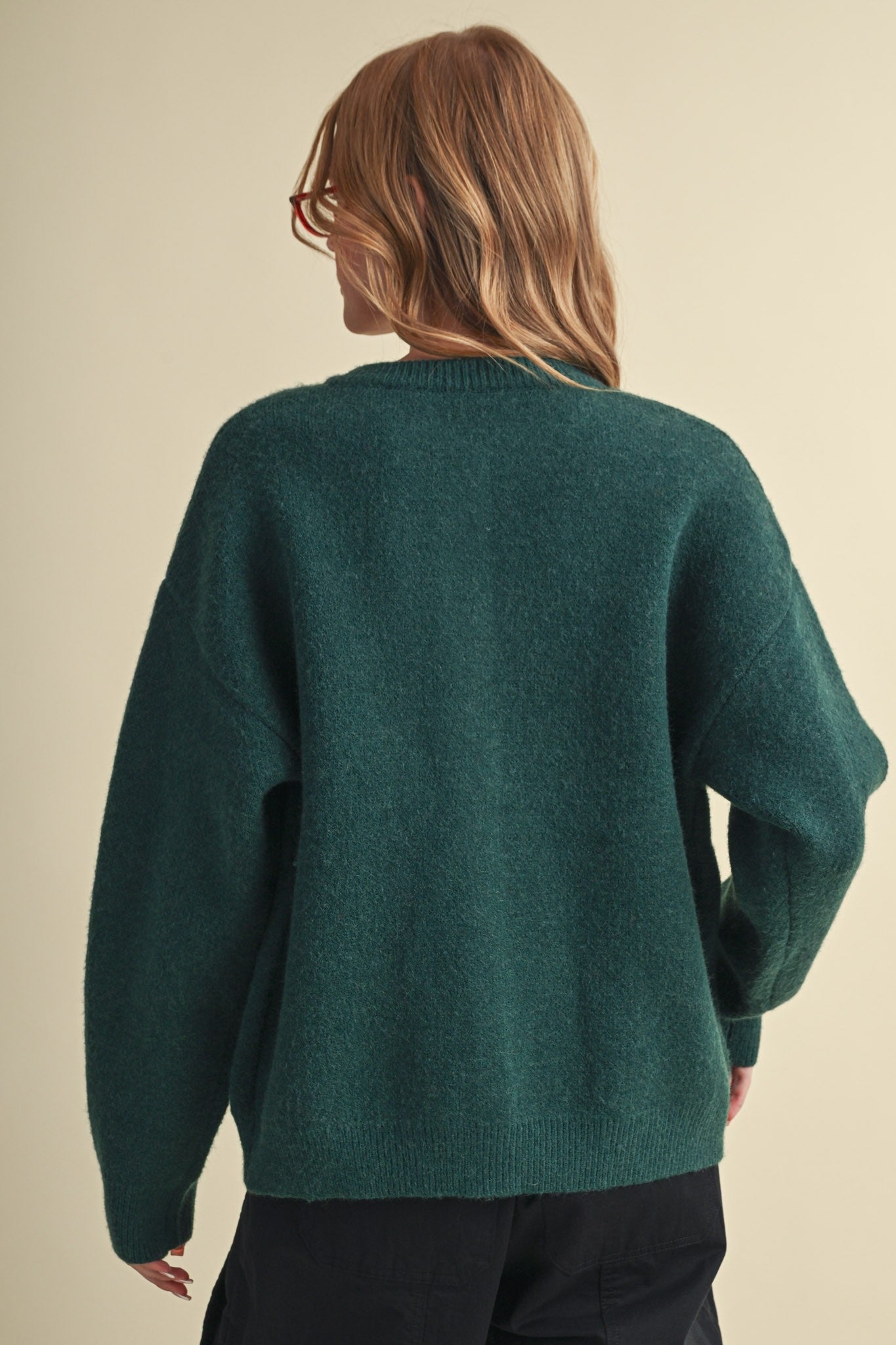 Canine Club Dog Motif Cardigan in Forest Green - product photo 8