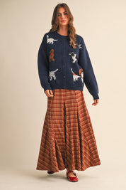 Canine Club Dog Motif Cardigan in Navy - product photo 10
