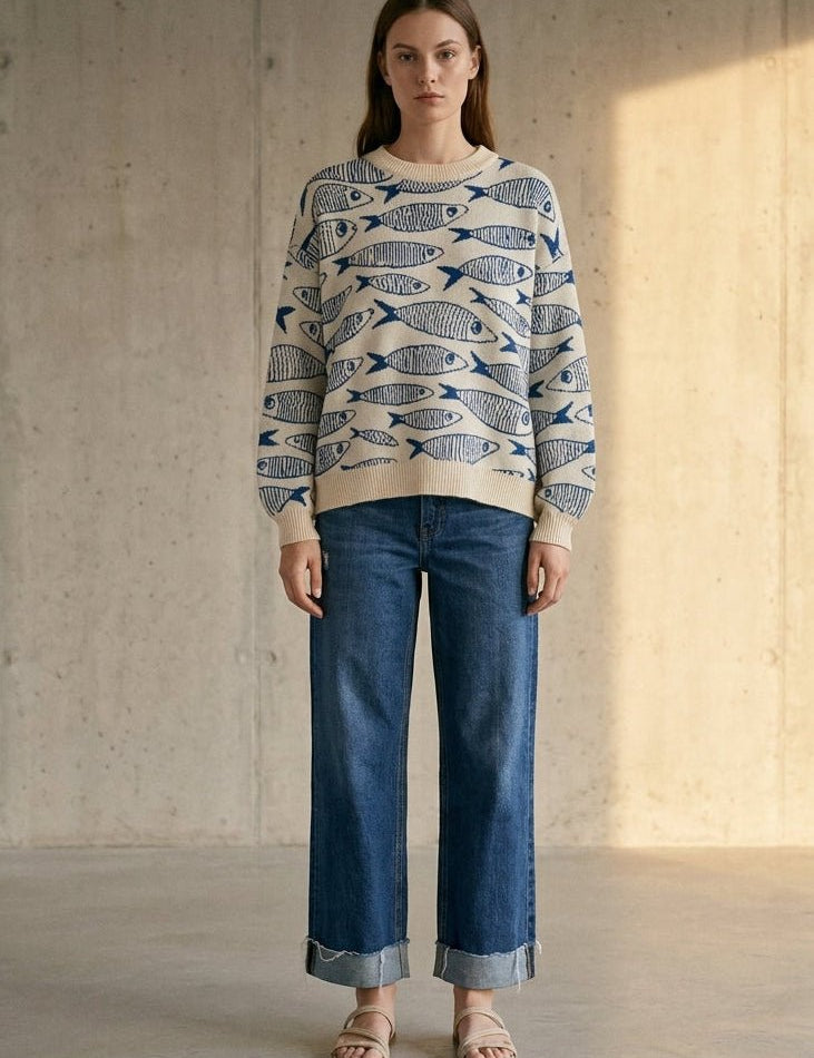 Cannery Row Sardine Knit Sweater - Westly