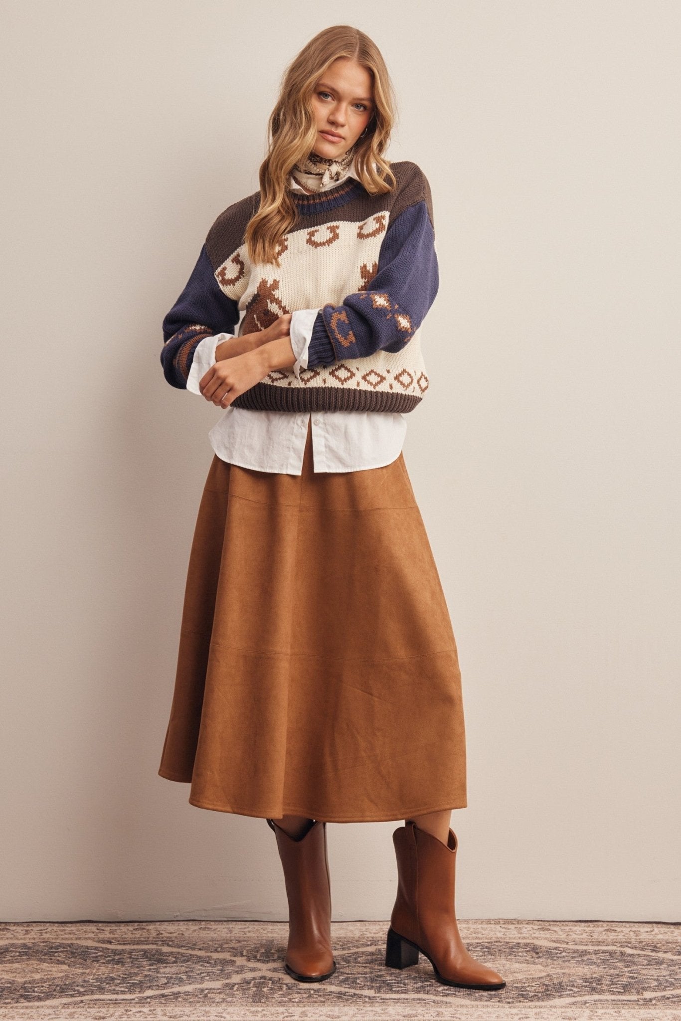 Canterfold Horse Intarsia Sweater - Westly
