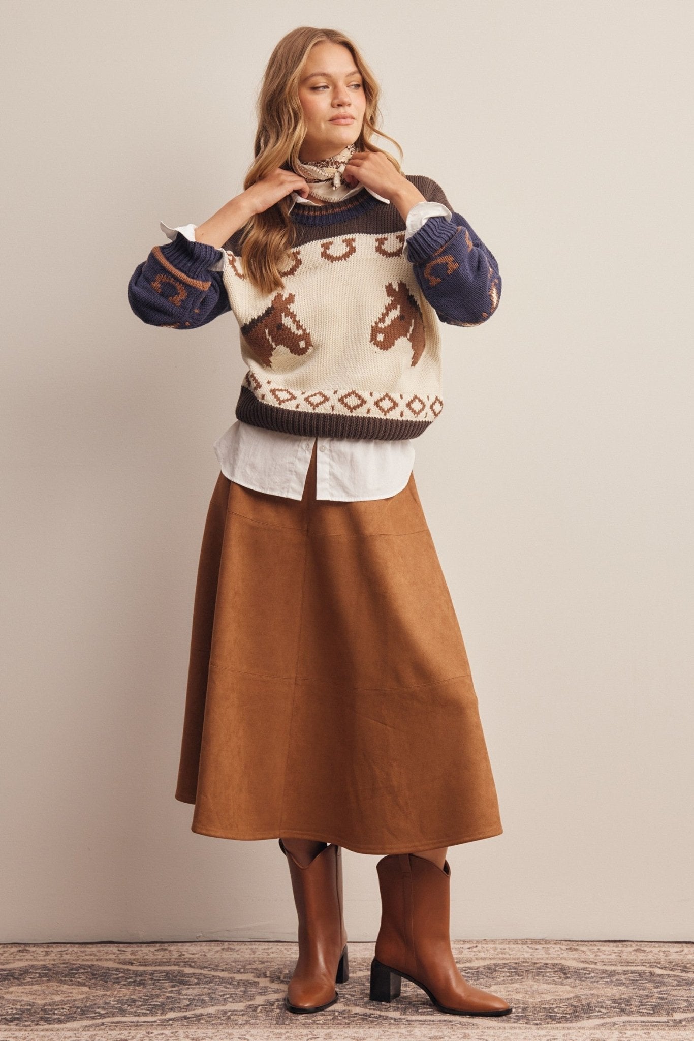 Canterfold Horse Intarsia Sweater - Westly