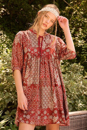 Canyonwood Bandana Print Mini Dress - Westly