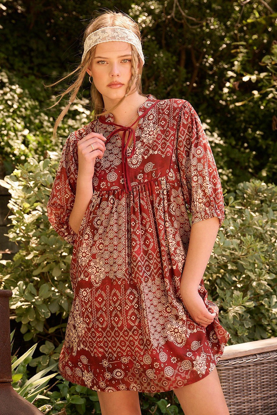 Canyonwood Bandana Print Mini Dress - Westly
