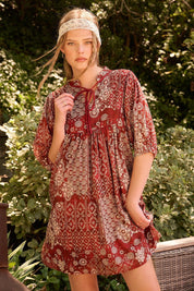 Canyonwood Bandana Print Mini Dress - Westly