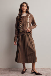 Cardozo Pleated Midi Skirt - Westly