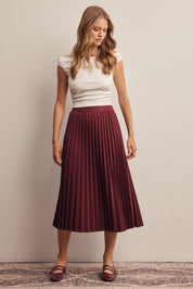 Cardozo Pleated Midi Skirt - Westly