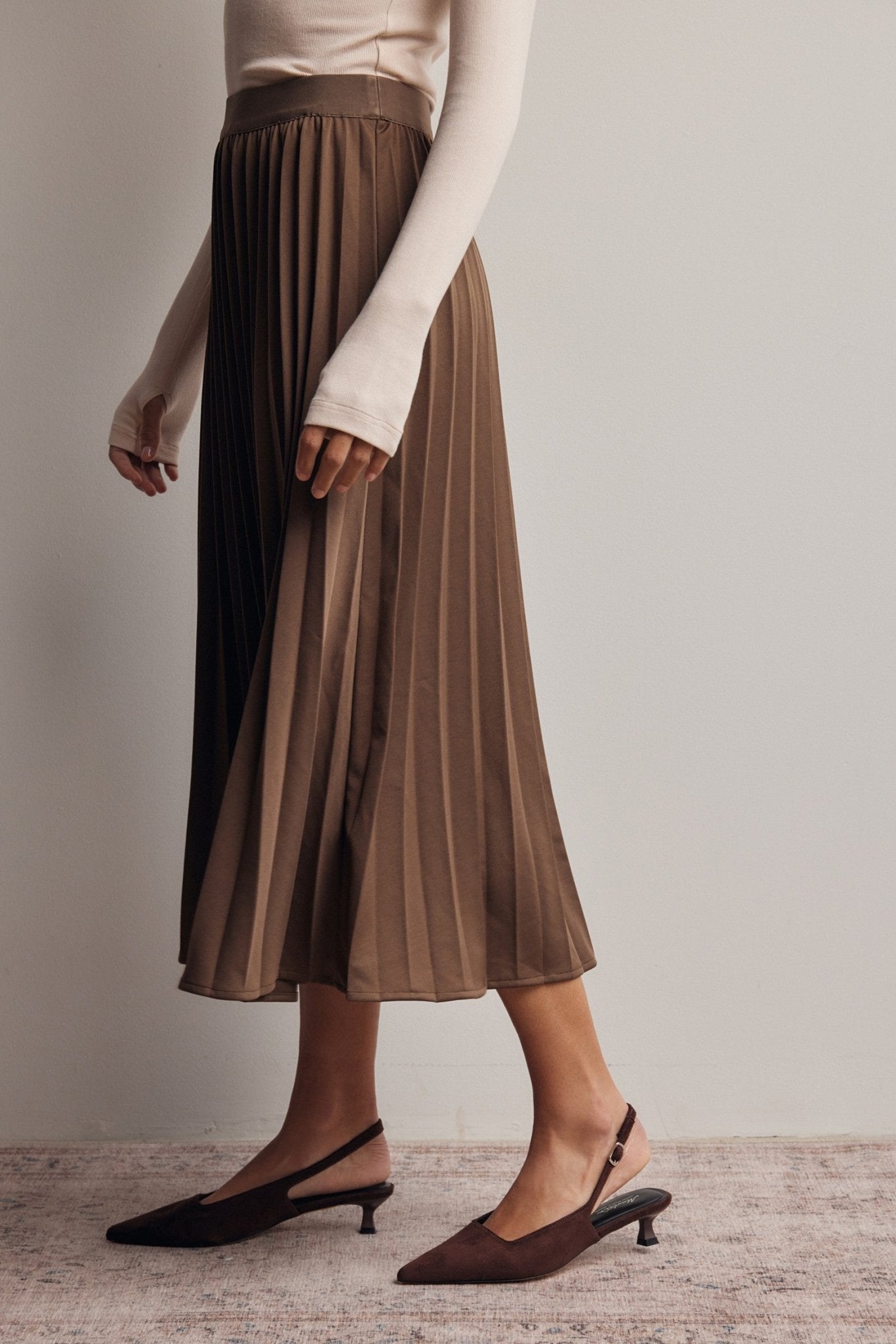 Cardozo Pleated Midi Skirt - Westly