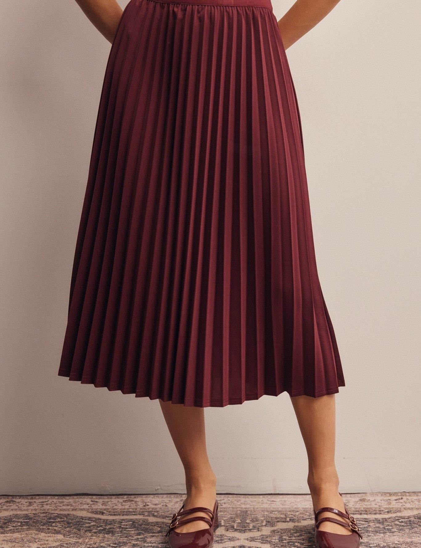 Cardozo Pleated Midi Skirt - Westly