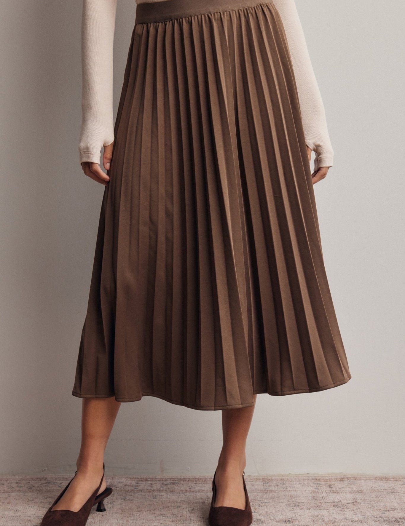 Cardozo Pleated Midi Skirt - Westly
