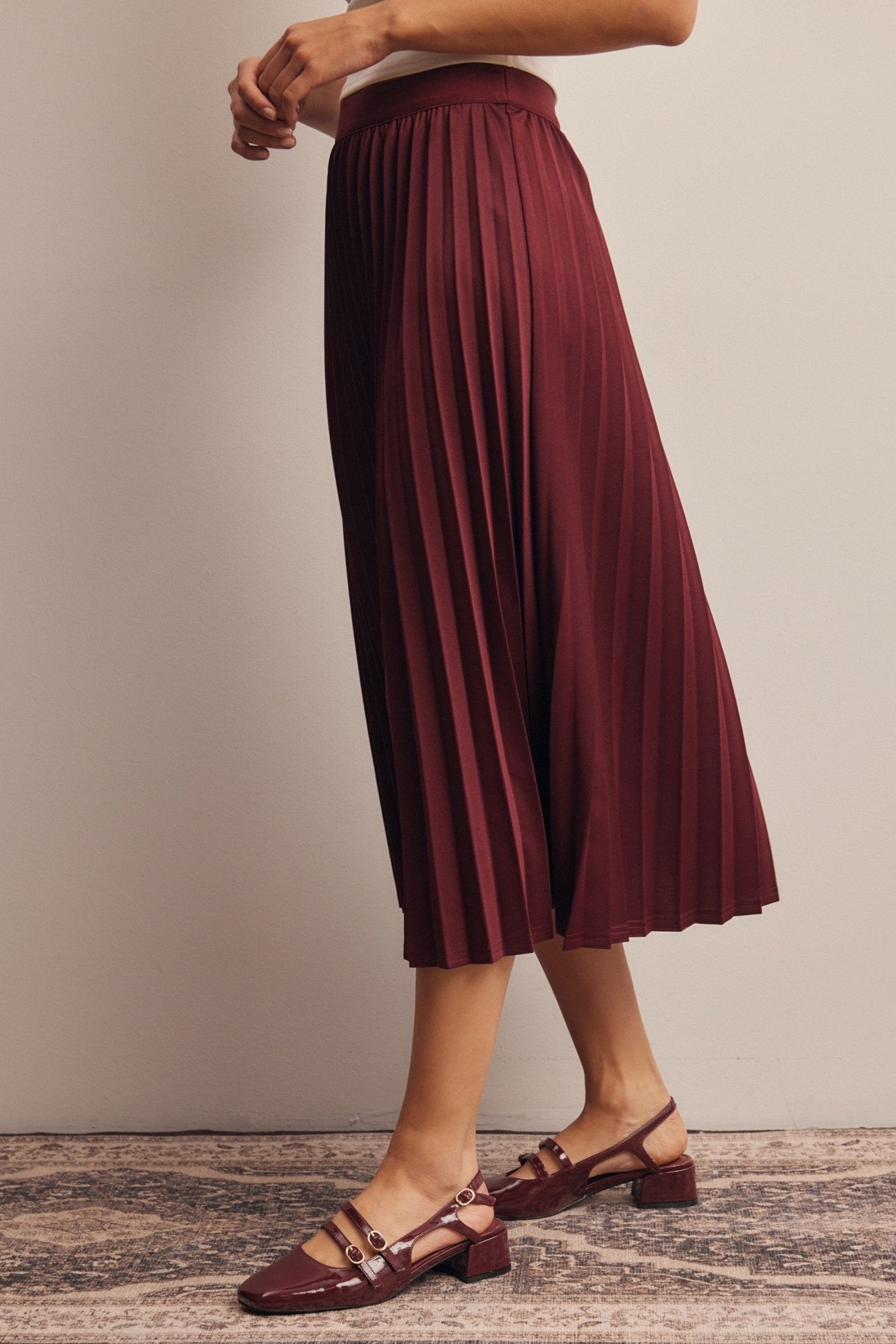 Cardozo Pleated Midi Skirt - Westly